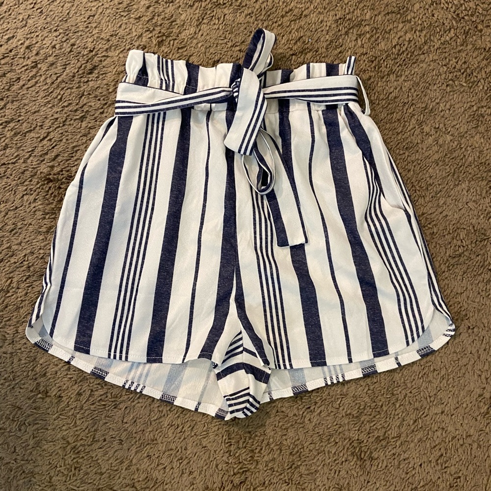 High waist fabric shorts m